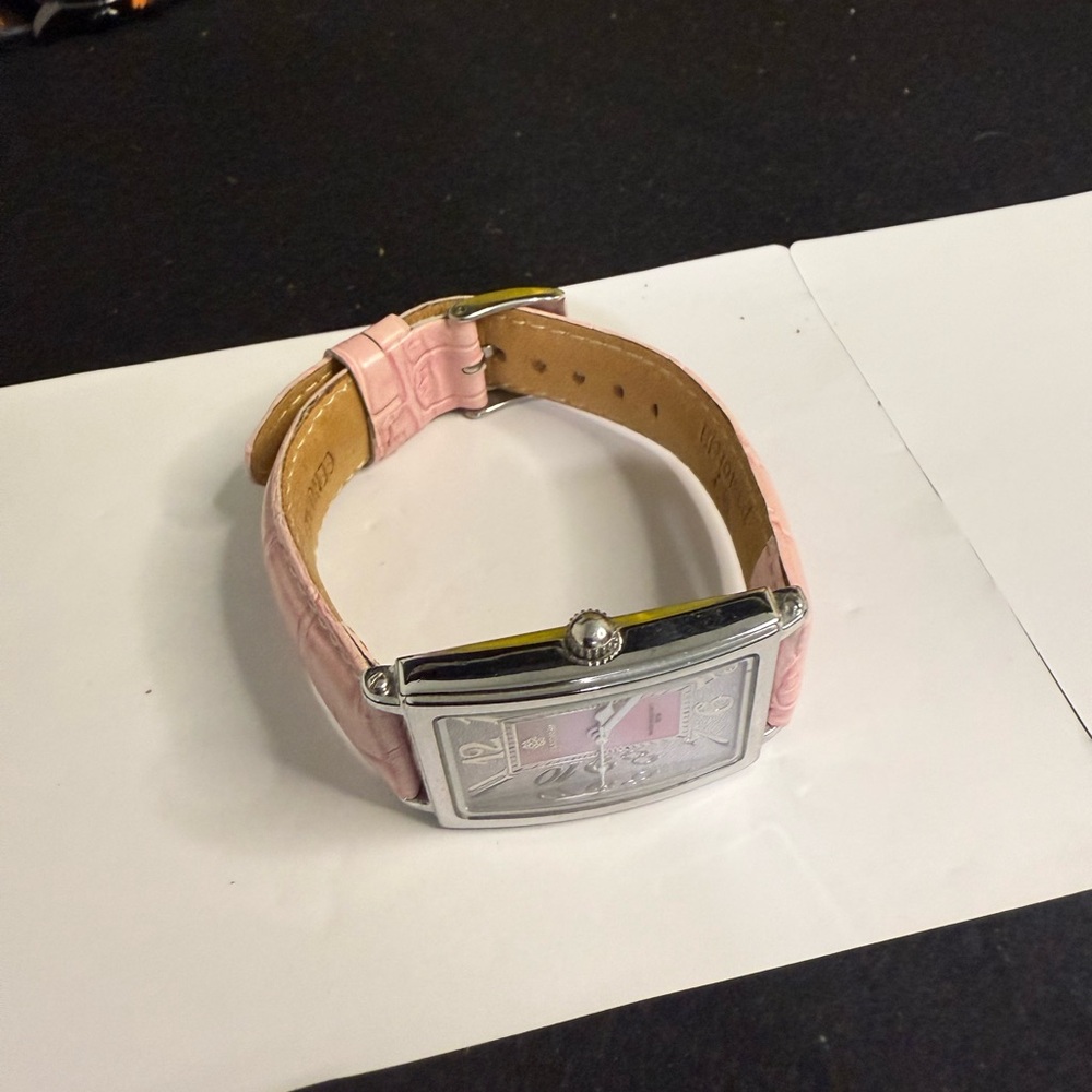Pasarelli Pink Rectangular Watch - Picture 3 of 3